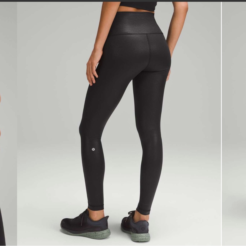 Lululemon Wunder Train HR Pant 28” Shine Radiate Foil Print Black